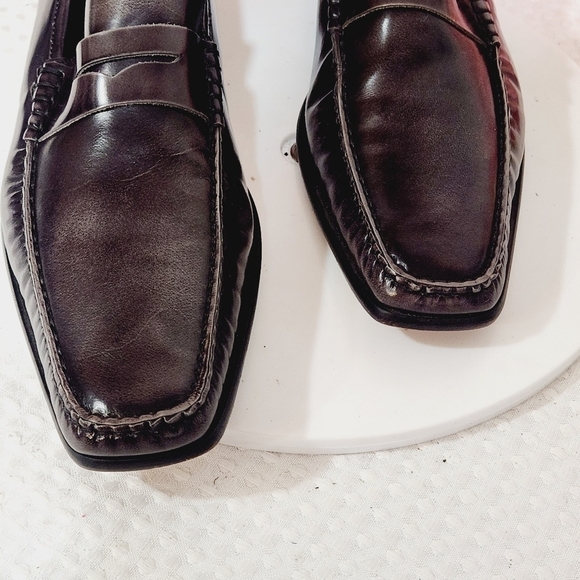 Adam Derrick To Boot New York Patent Leather Gray Penny Loafer Size 10 - Picture 7 of 10